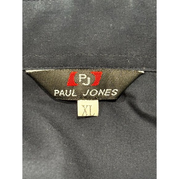 Paul Jones Mens Navy Blue Button-Up Short Sleeve Shirt XL - Picture 5 of 9